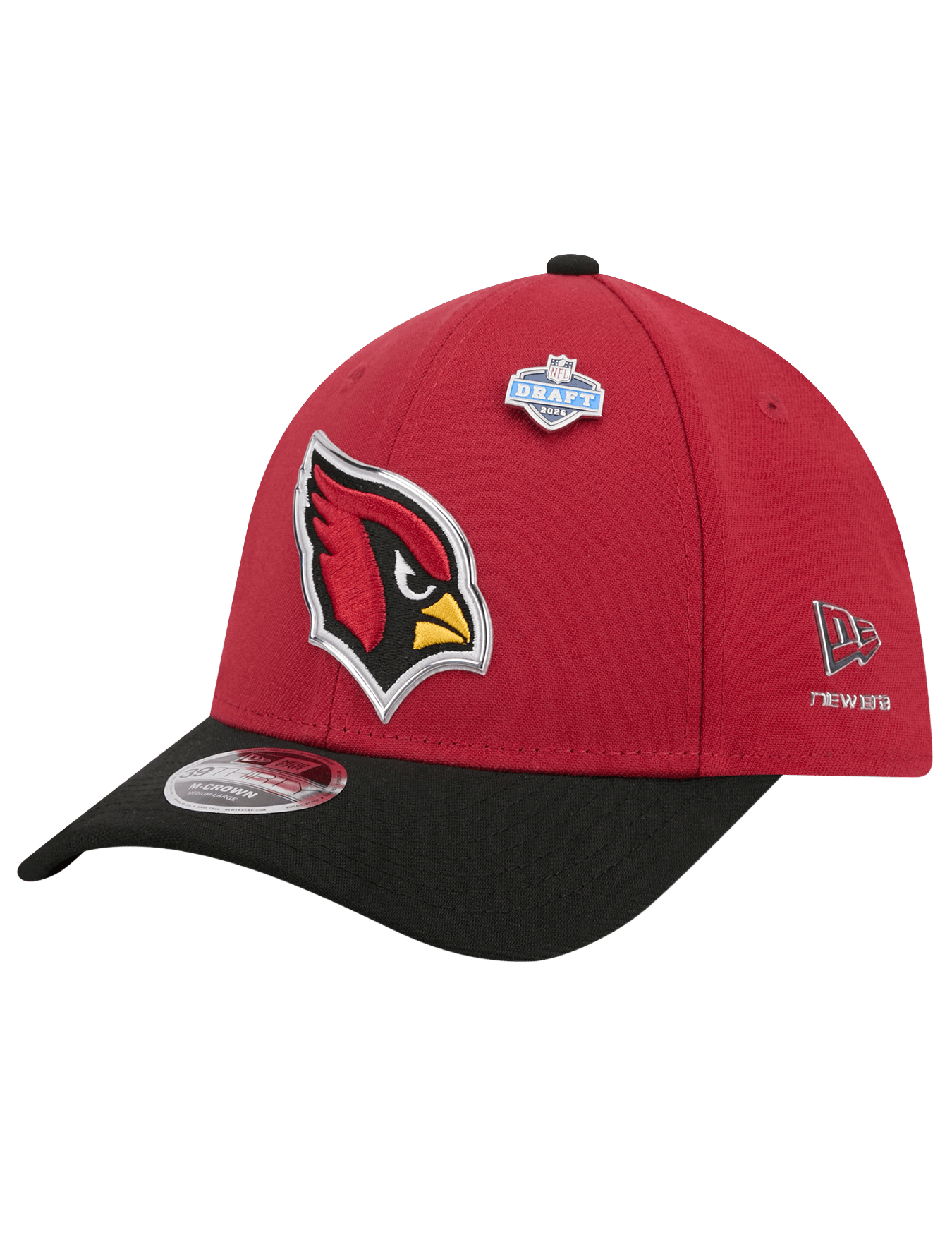 Arizona Cardinals New Era NFL Draft 26 39THIRTY M-Crown Stretch-Fit Hat