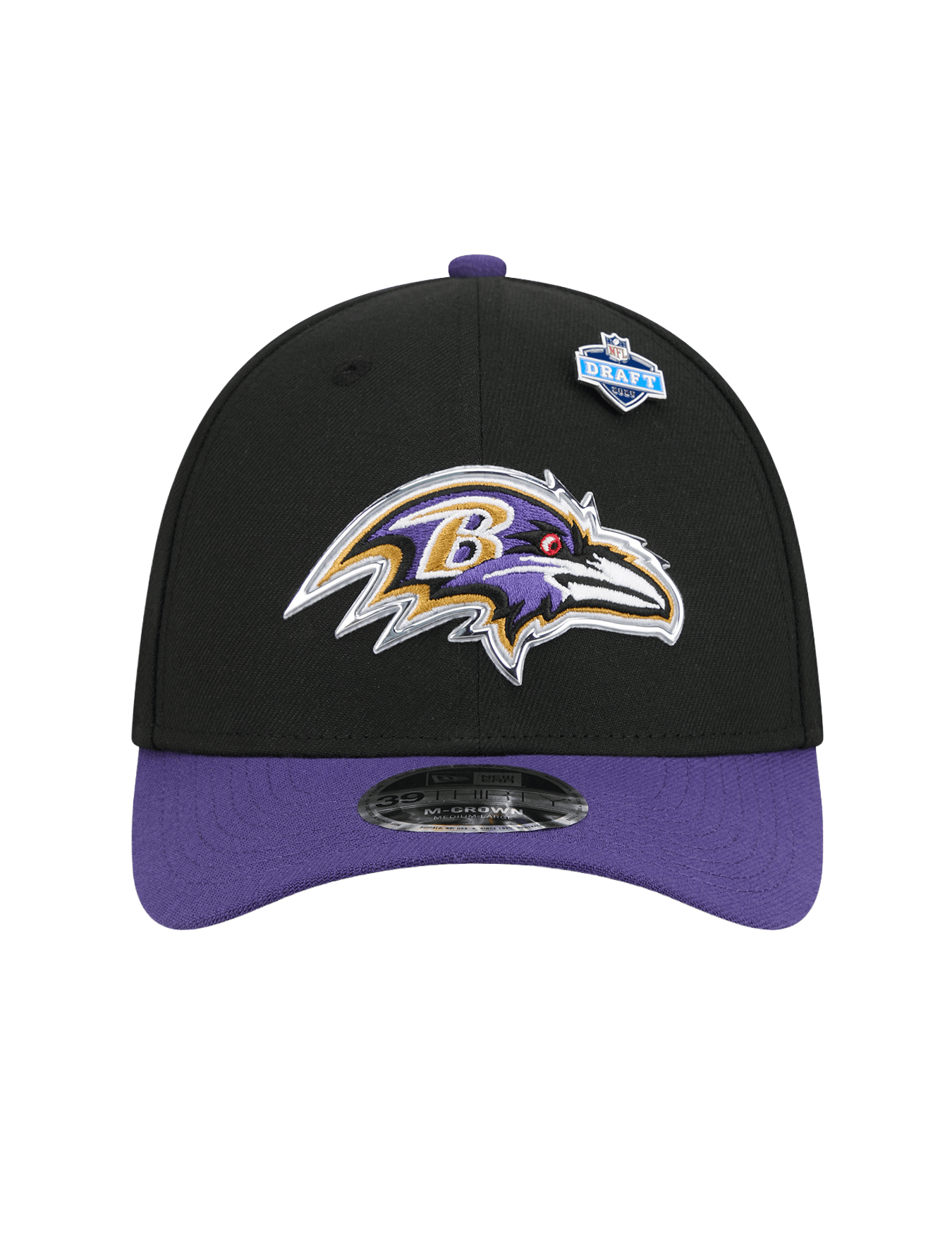 Baltimore Ravens New Era NFL Draft 26 39THIRTY M-Crown Stretch-Fit Hat