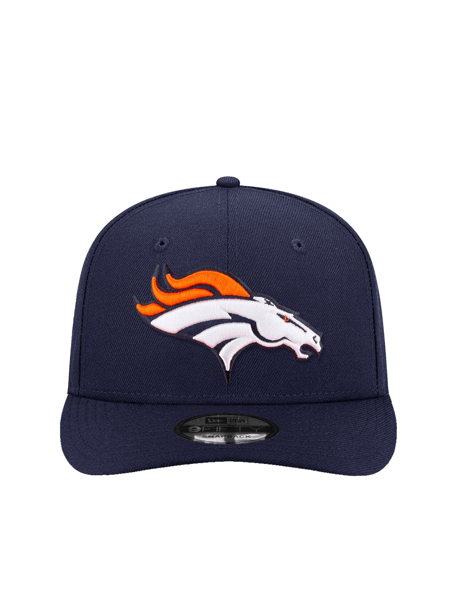 Youths Denver Broncos New Era NFL Team Pre-Curved 9FIFTY Snapback Hat - Navy